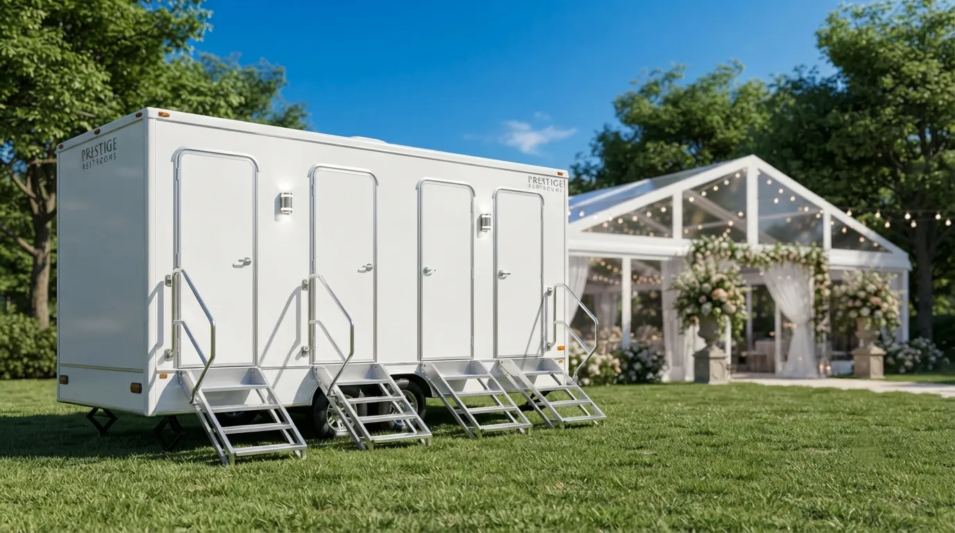 4 Stall Restroom Trailer in Lee's Summit, MO