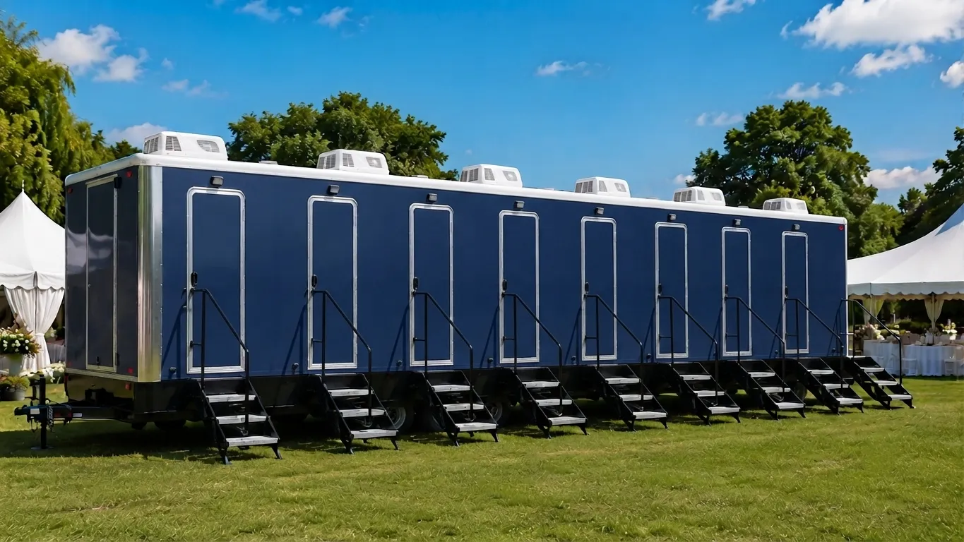 8 Stall Restroom Trailer in Lee's Summit, MO