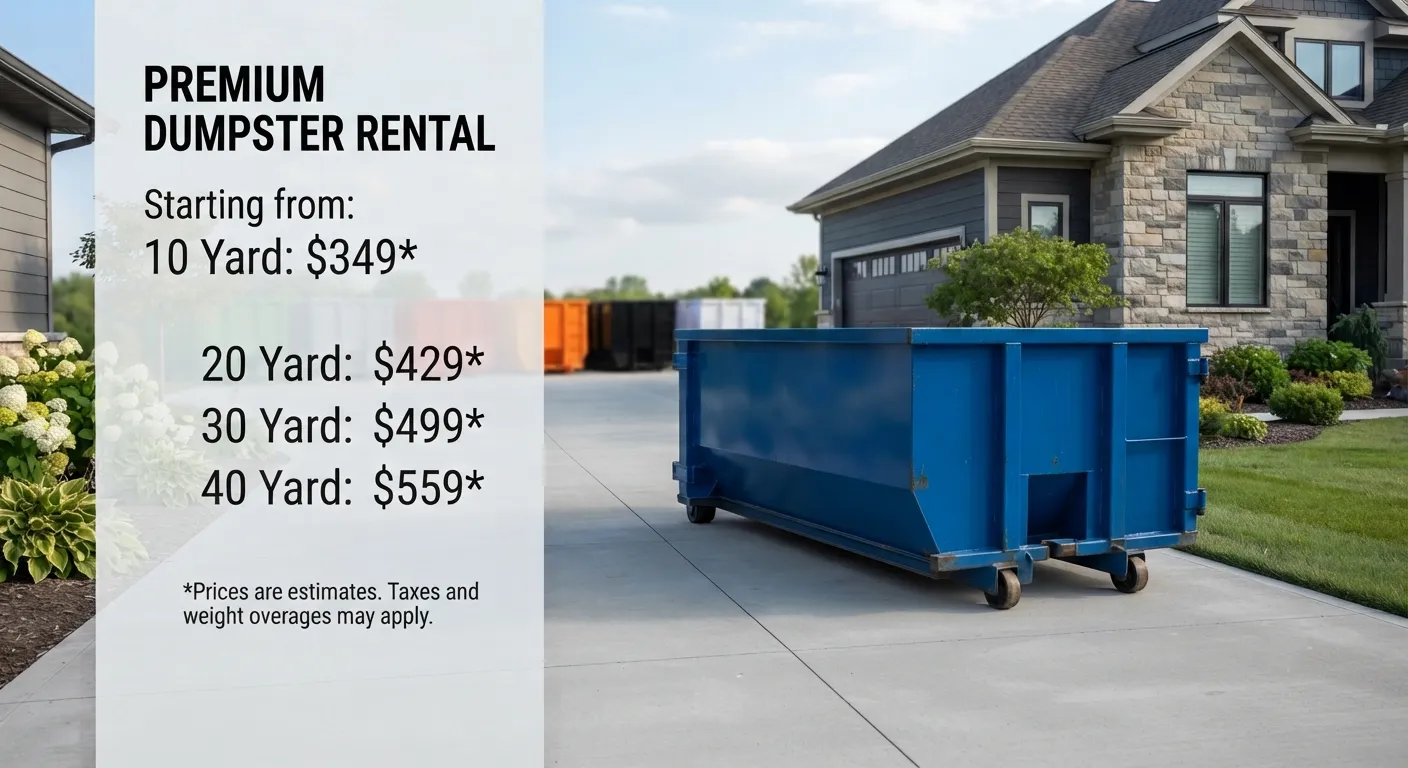 Dumpster Rental Cost in Lee's Summit, MO
